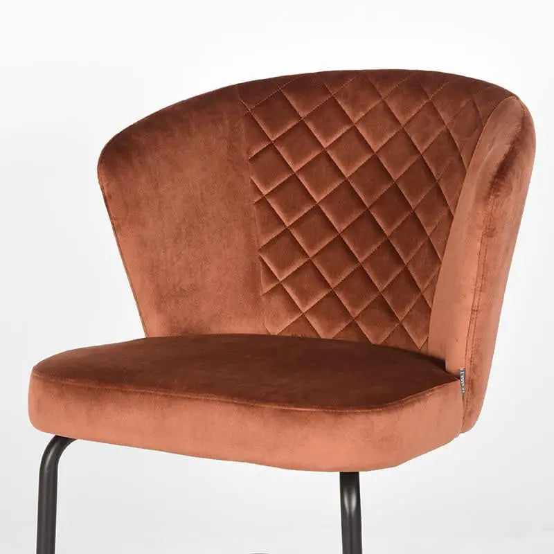 Chaise Industrielle ronde en velours lyadesign 