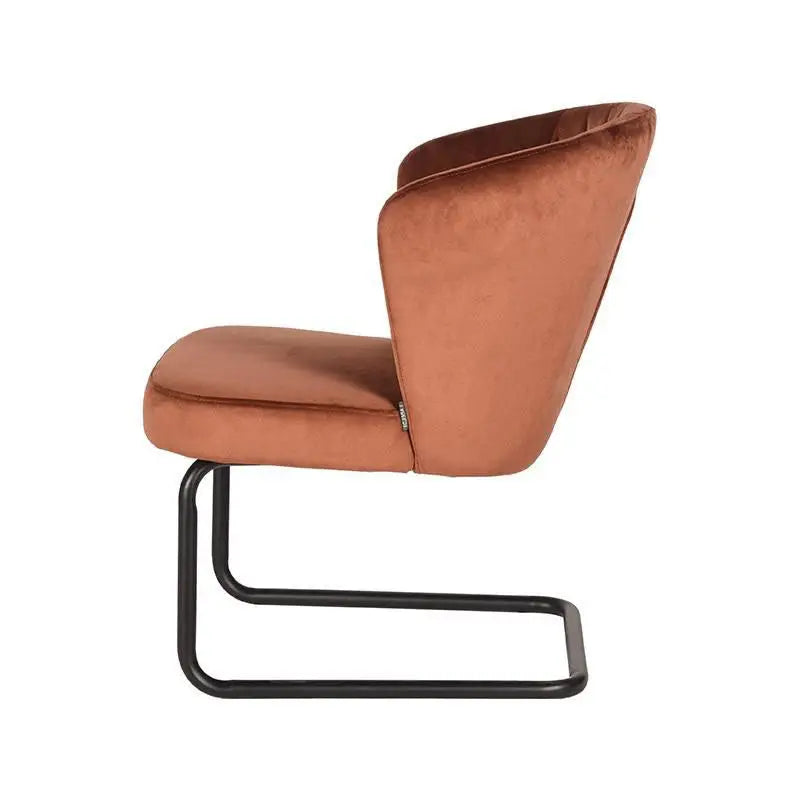 Chaise Industrielle ronde en velours lyadesign 