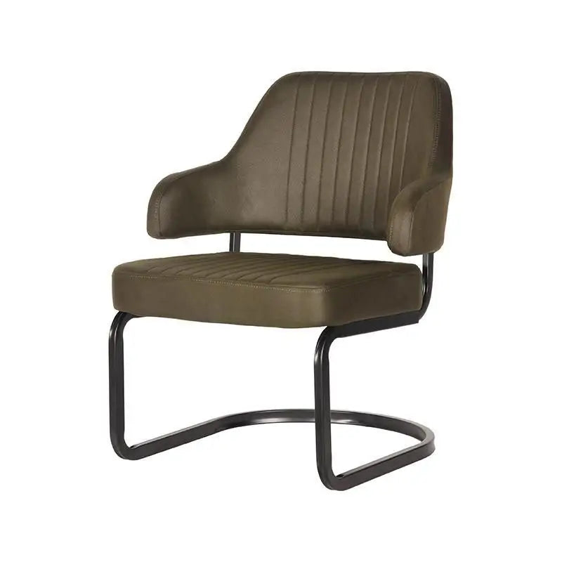 Fauteuil industriel rond sur pieds métal