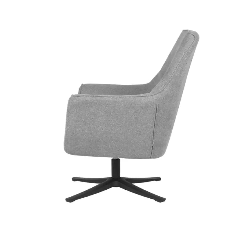Chaise Industrielle rotative en tissu avec accoudoirs lyadesign 