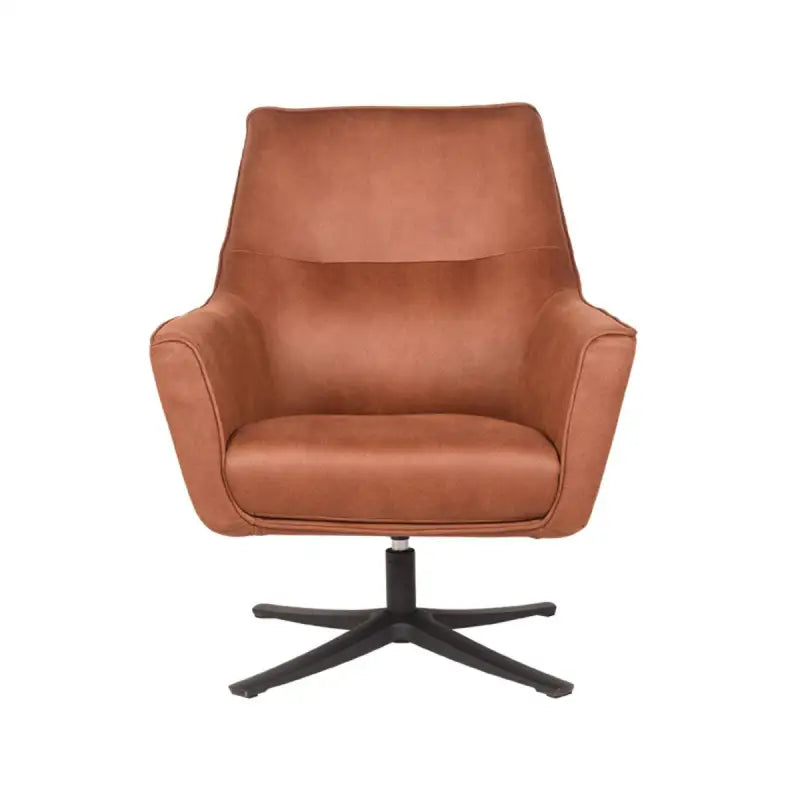 Chaise Industrielle rotative en tissu avec accoudoirs lyadesign 