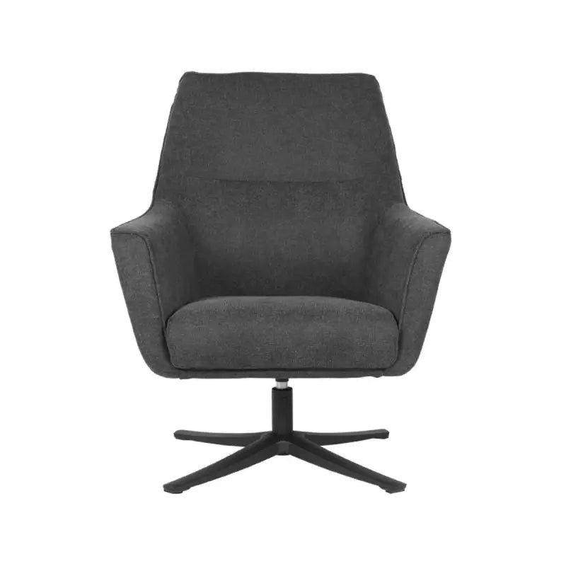 Chaise Industrielle rotative en tissu avec accoudoirs lyadesign 