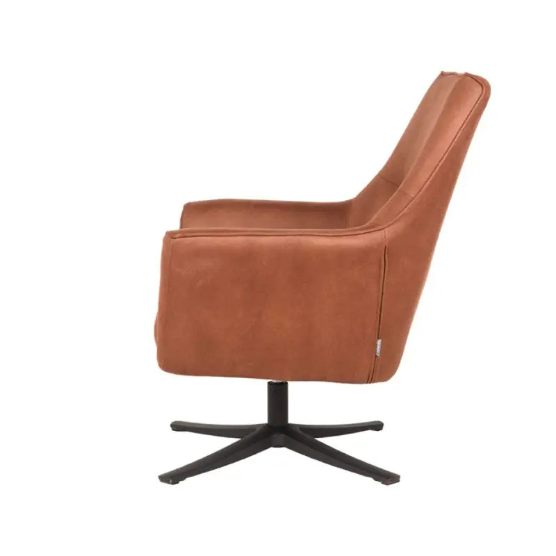 Chaise Industrielle rotative en tissu avec accoudoirs lyadesign 