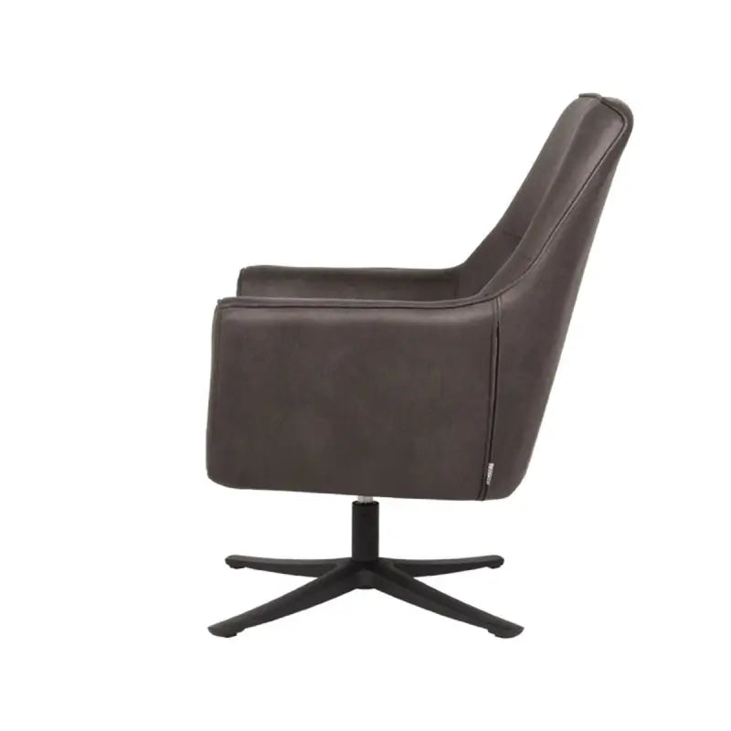 Chaise Industrielle rotative en tissu avec accoudoirs lyadesign 