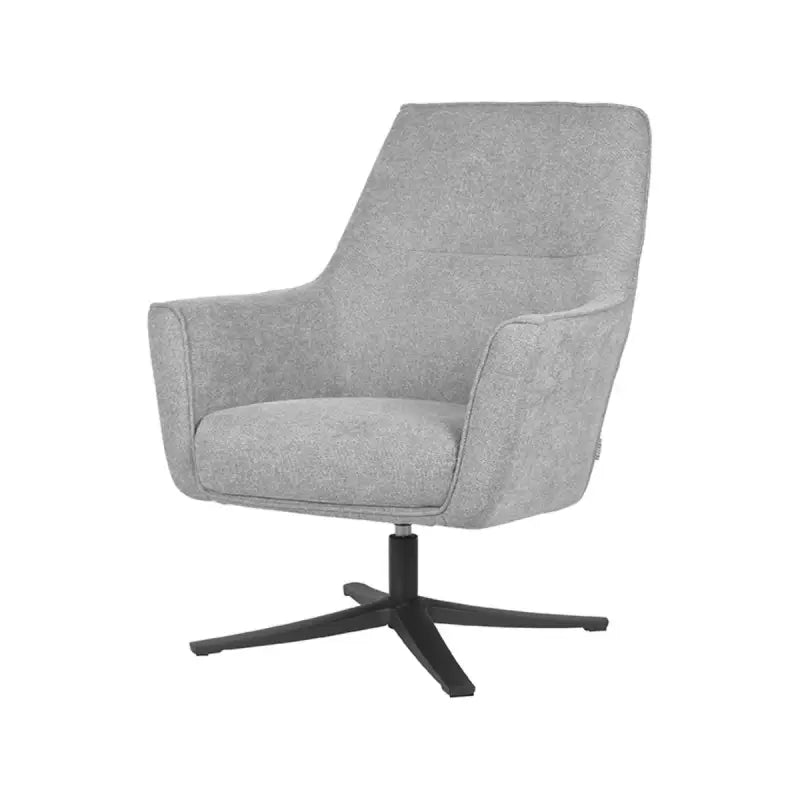 Chaise Industrielle rotative en tissu avec accoudoirs lyadesign Gris clair 