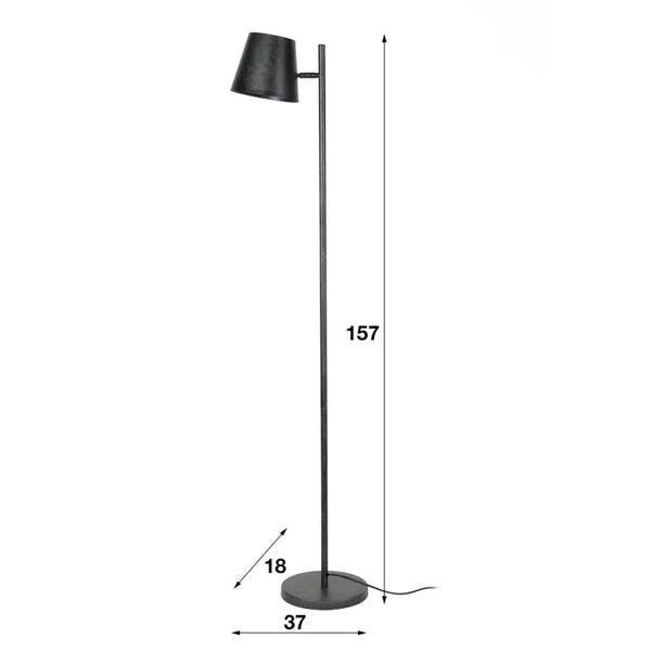 Lampadaire Noir Métal L'Élégance Minimaliste - lyadesign