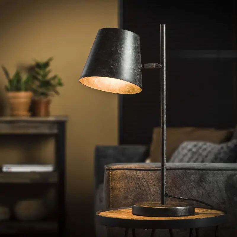 Lampe de bureau LED lampe de table noire design retro métal