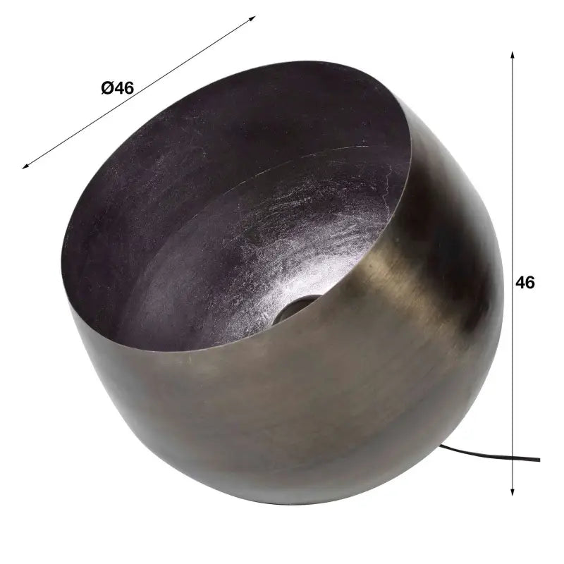 Lampe De Table Industrielle Métal Noir Ø45 lyadesign 