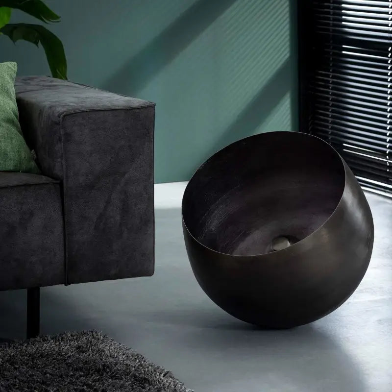 Lampe De Table Industrielle Métal Noir Ø45 lyadesign 