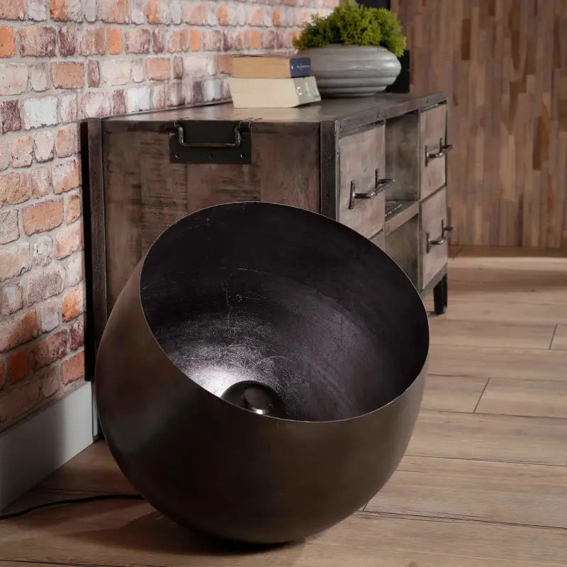 Lampe De Table Industrielle Métal Noir Ø45 lyadesign 