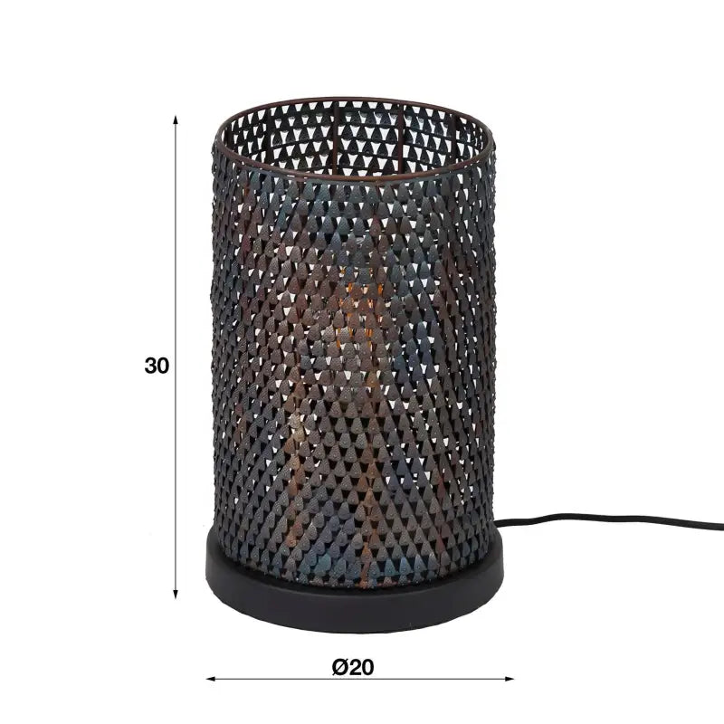 Lampe De Table Industrielle Métal Noir Maillé lyadesign 