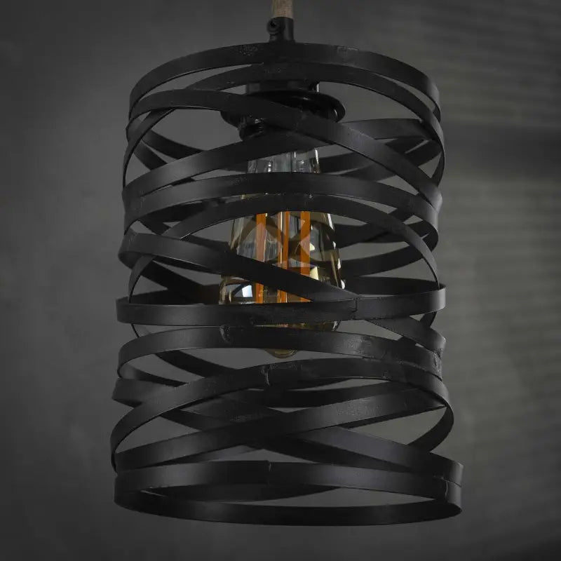 Suspension industrielle métal twist 7 lampes lyadesign 