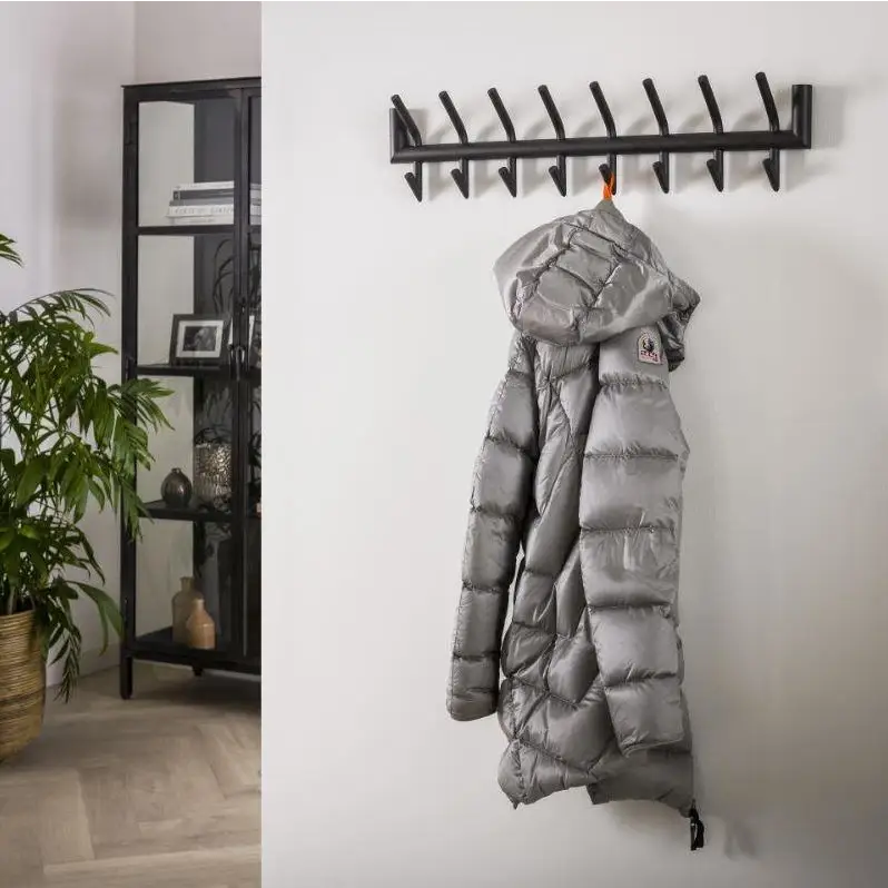 Porte Manteau Mural Métal Noir