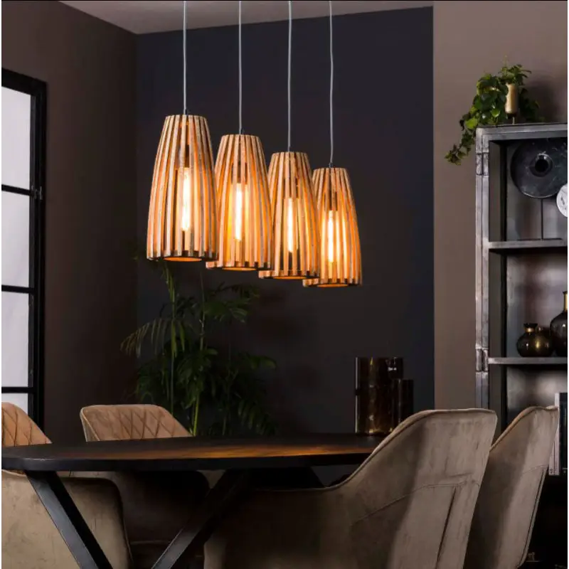 Suspension Industrielle Bois