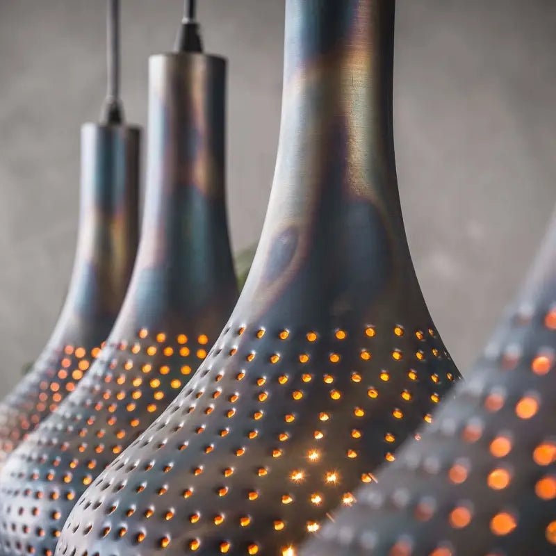 Suspension Contemporaine Métal 4 Lampes Ajourées lyadesign 