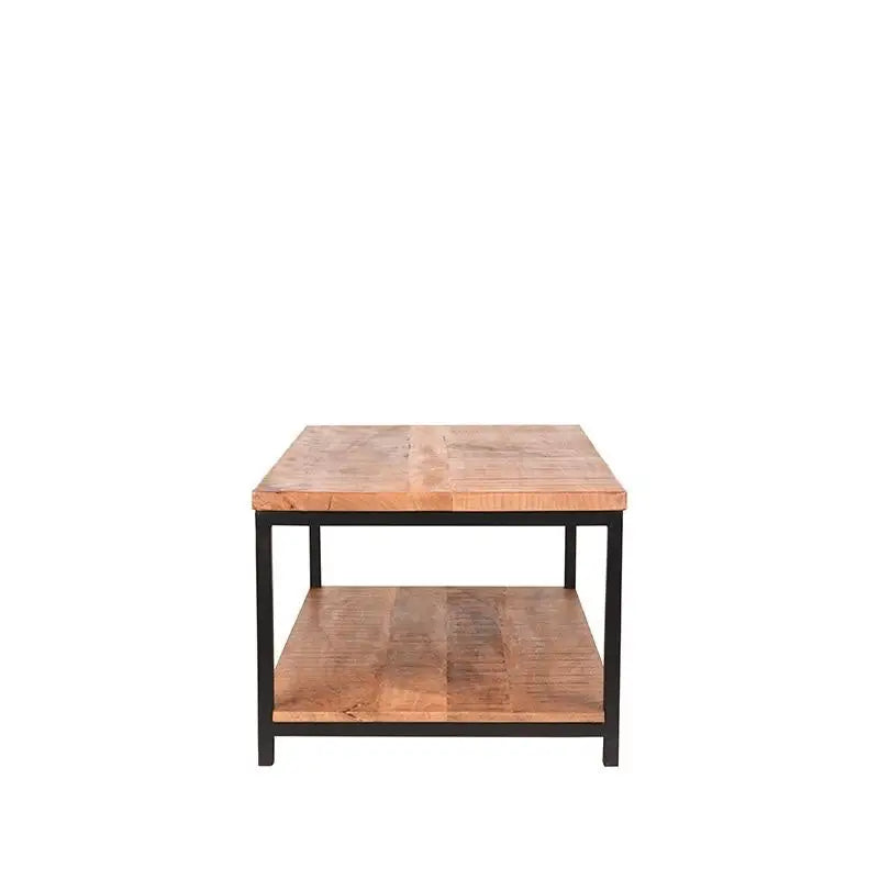 Table Basse Industrielle Rectangulaire Deux Plateaux 110x60 lyadesign 
