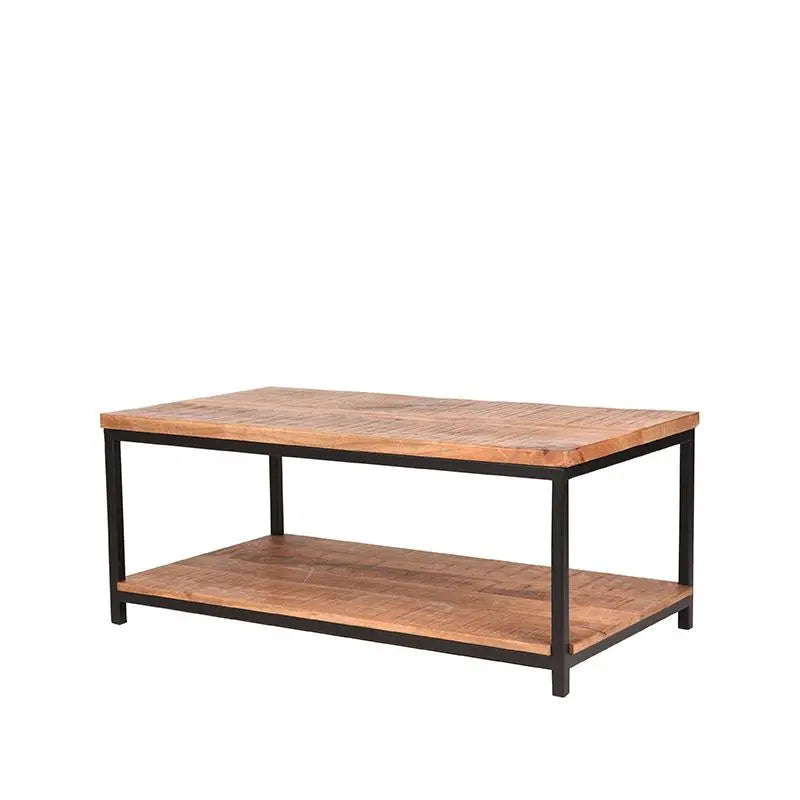 Table Basse Bois Industriel Rectangle