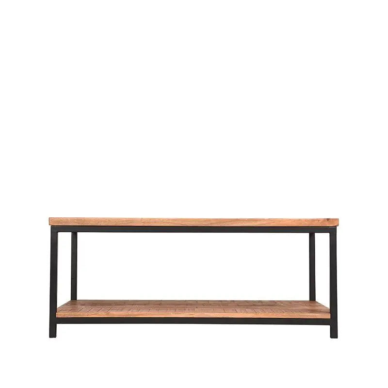 Table Basse Industrielle Rectangulaire Deux Plateaux 110x60 lyadesign 