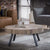 Table basse Industrielle Ronde Teck
