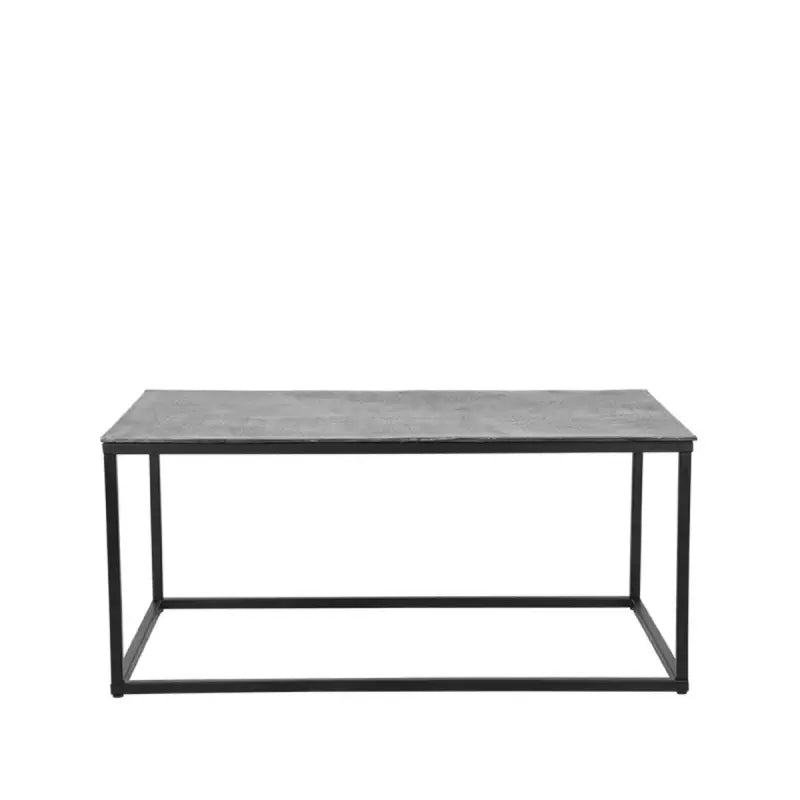 Table Basse Industrielle En Métal Argenté 100x60 lyadesign 