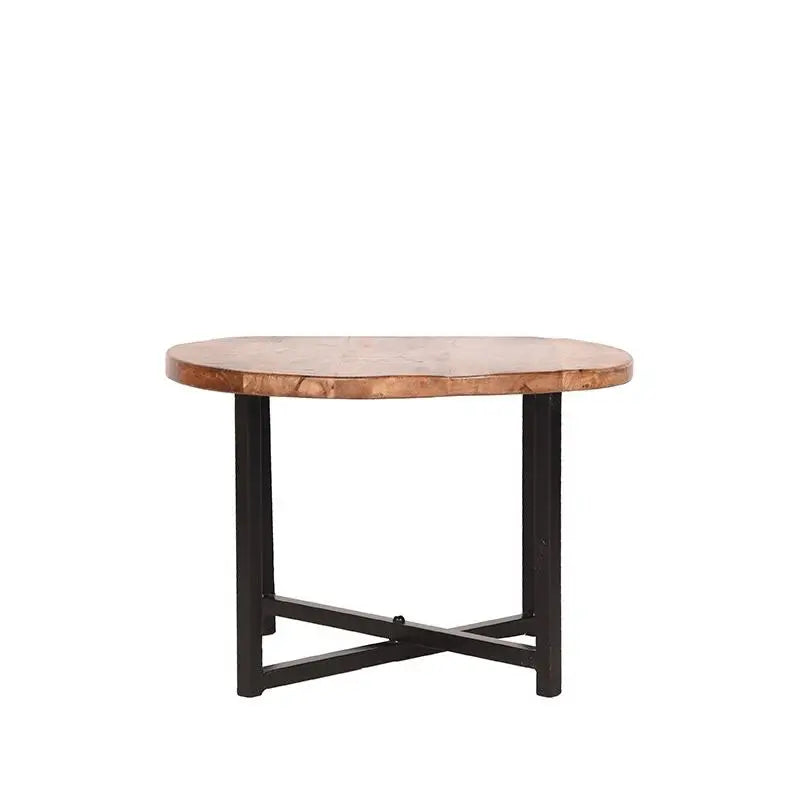 Table basse ronde NOODLE, structure pied en fil d'acier peint