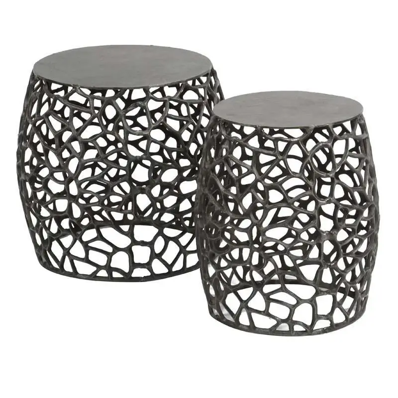 Table d&#39;appoint industrielle fonte de sable lyadesign 