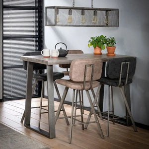 Table haute - TECTAKE - Mange-debout TRIX pliable en bois rond avec rail de stabilisation métallique 79 x 110 cm - Marron - Maison Table haute - TECTAKE - Mange-debout TRIX pliable en bois rond avec rail de stabilisation métallique 79 x 110 cm - Marron - Maison