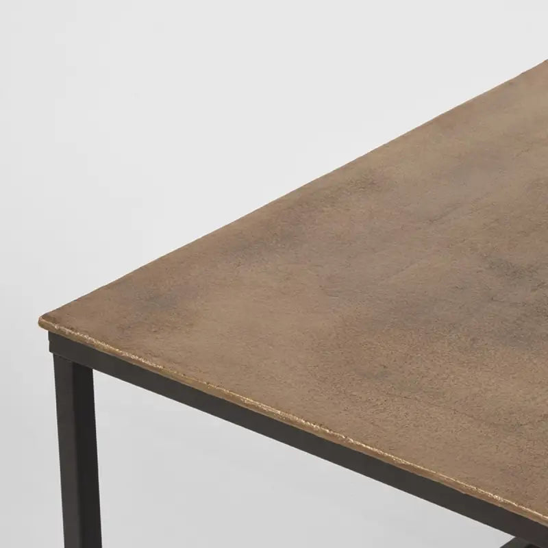 Table Basse Industrielle En Métal Doré 100x60 lyadesign 