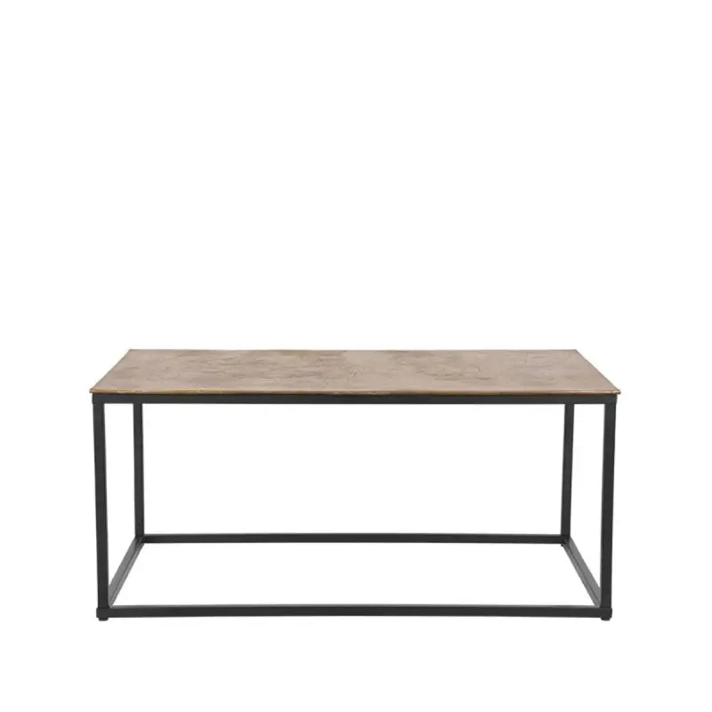 Table Basse Industrielle En Métal Doré 100x60 lyadesign 