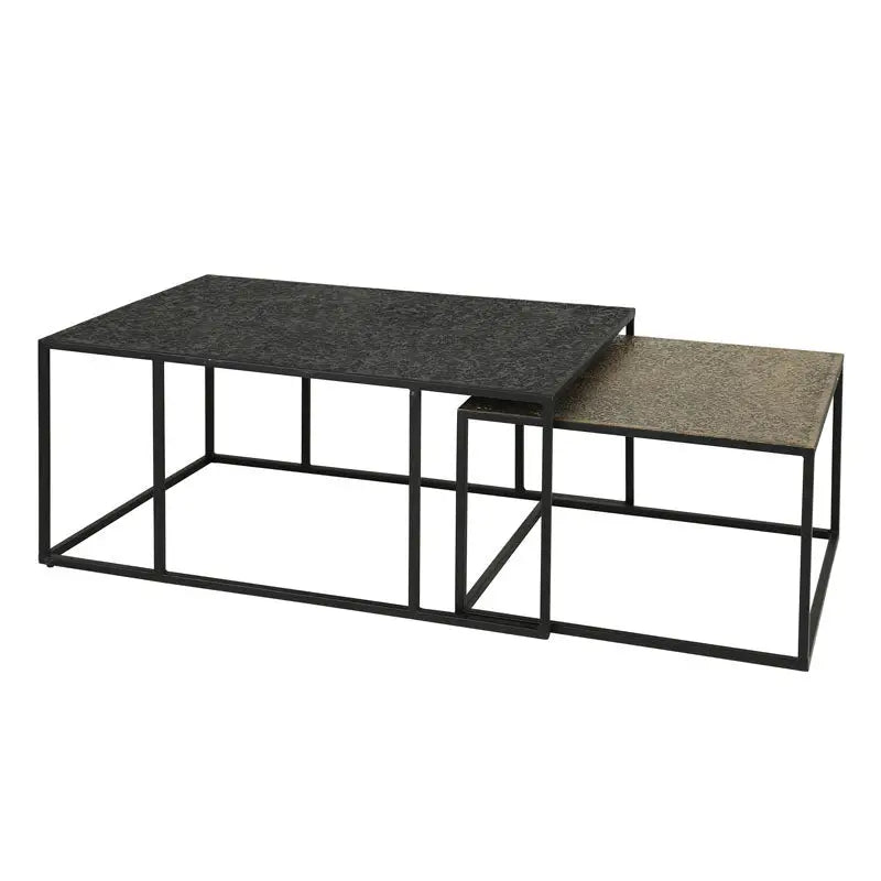 Tables Basses Industrielles Métalliques Set De 2 lyadesign 