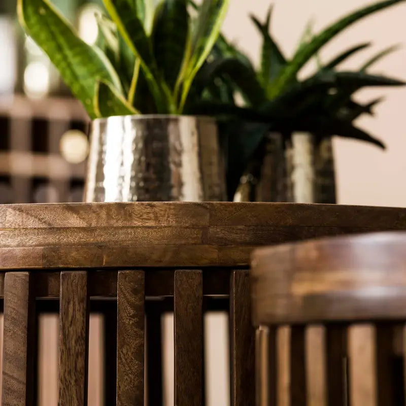 Tables Basse Bois De Manguier Sablé Set De 2 lyadesign 